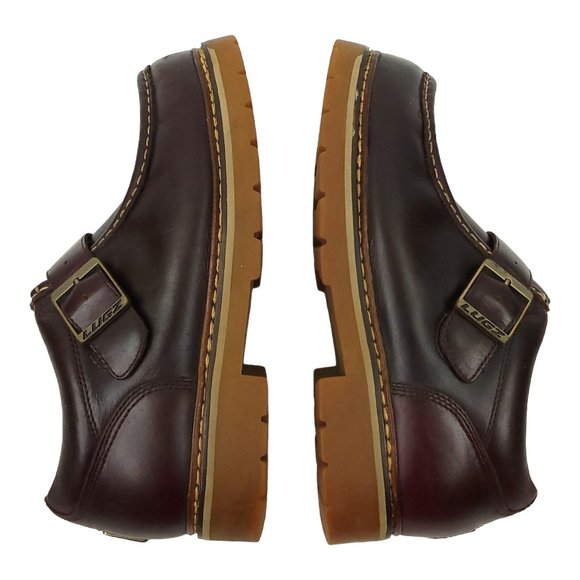 Lugz Leather Low Ankle Monk Strap Boot Brown Mens 8.5 Rugged Soles MSTUL-645 - Picture 3 of 12